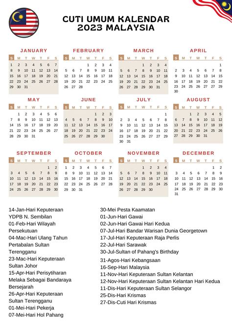 kalendar cuti umum 2024 terengganu
