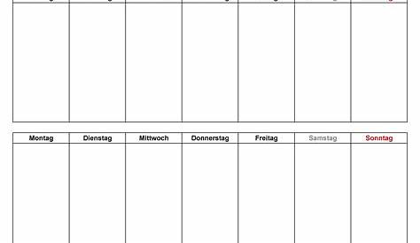 Wochenplan Vorlage Tabellen Vorlagen Zum Ausdrucken Kalender Zum