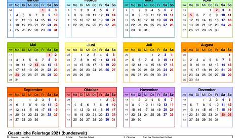 Monatsansicht Kalender von Januar 2021 bis Dezember 2021 Memo-Seiten 25