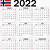 kalender 2022 ukenummer