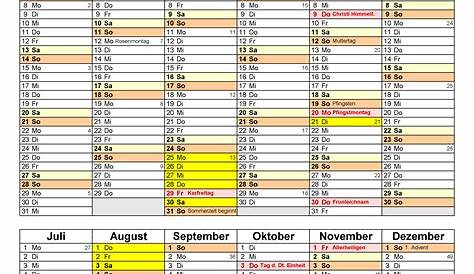 Kalender 2024 NRW: Ferien, Feiertage, Excel-Vorlagen