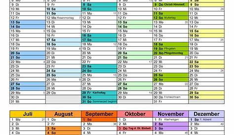 Kalender 2024 NRW: Ferien, Feiertage, Excel-Vorlagen