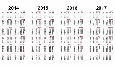 2015, kalender, 2014 | Stock vektor | Colourbox