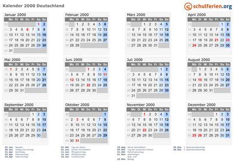 Kalender 2000