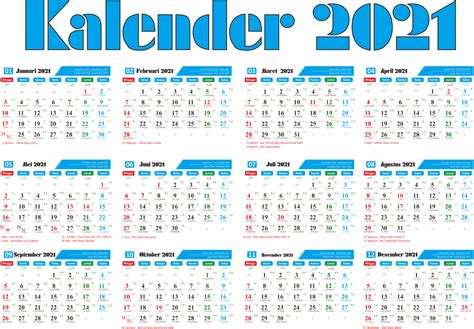 kalender 2021 beserta tanggal merah