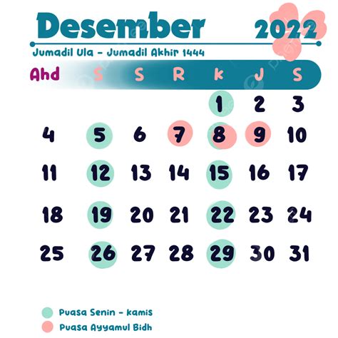 kalender 2022 bulan desember