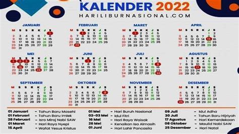 kalender 2022 dan hari besar