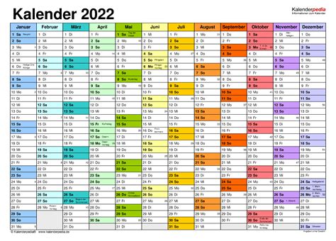 kalender 2022 zum ausdrucken kostenlos