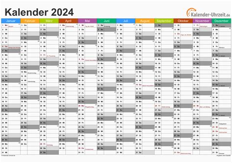 kalender 2024 excel download
