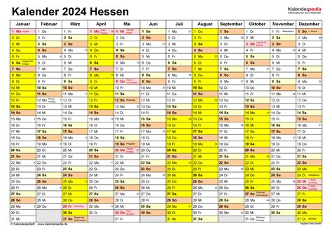 kalender 2024 hessen pdf