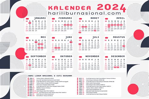 kalender 2024 lengkap dengan libur nasional