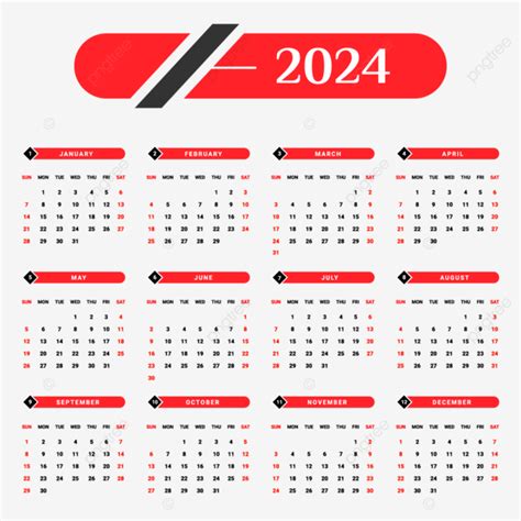kalender 2024 merah semua
