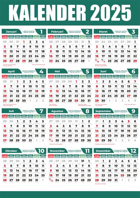 kalender 2025 indonesia lengkap
