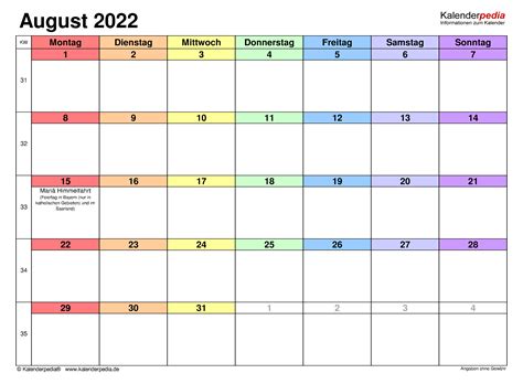 kalender august 2022 pdf