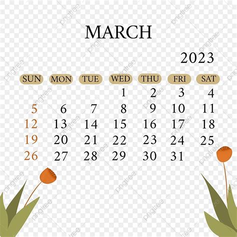 kalender bulan maret 2023