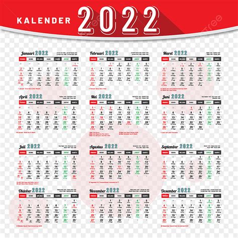 kalender bulanan 2022 indonesia