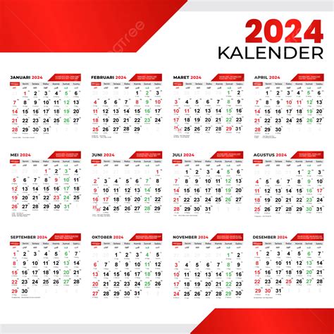kalender dan tanggal merah 2024