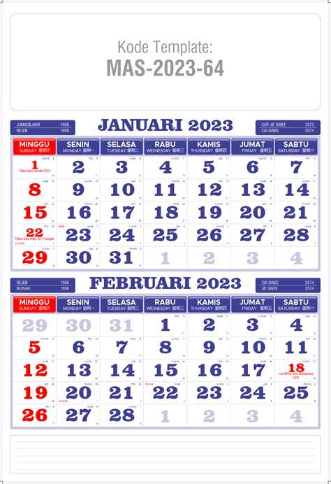 kalender kerja 2023 excel