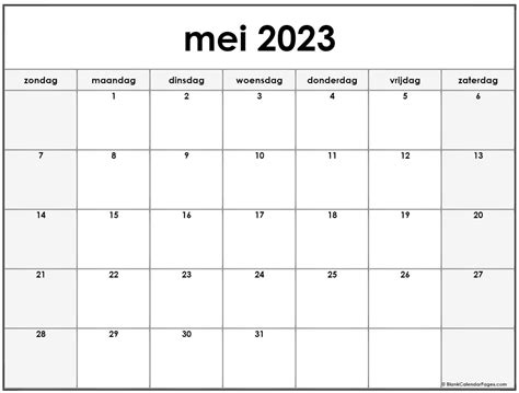 kalender mei 2023 excel