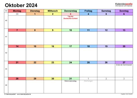 kalender oktober 2024 pdf