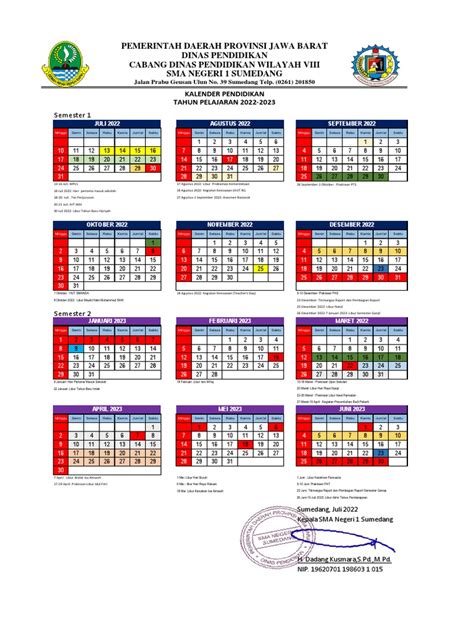 Kalender Pendidikan 2022 PKBM Celah Cahaya