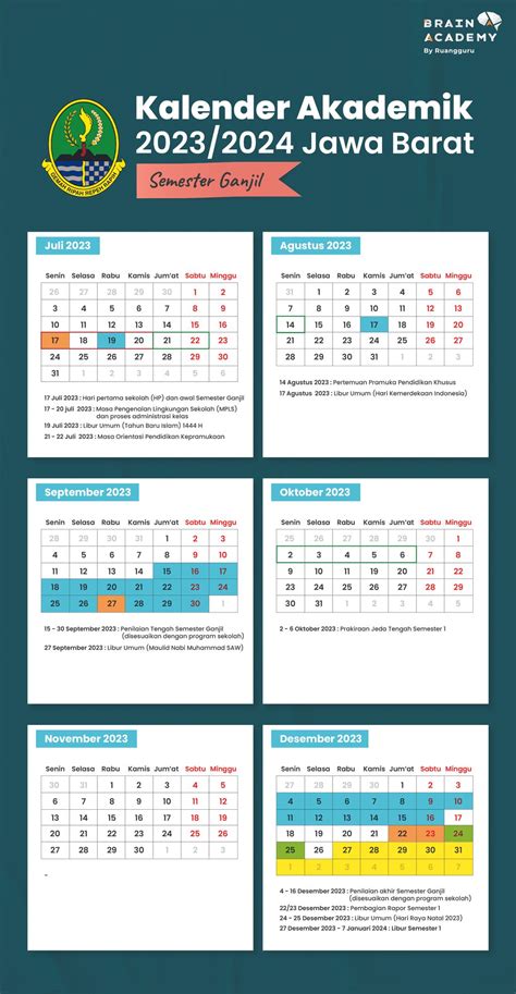 kalender pendidikan sd 2023/2024 jawa barat