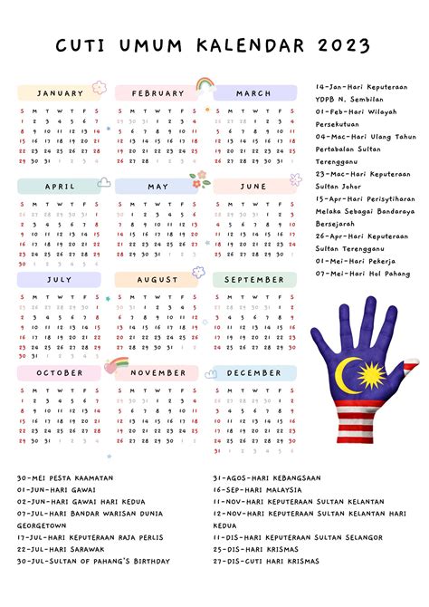 kalender tahun 2023 malaysia