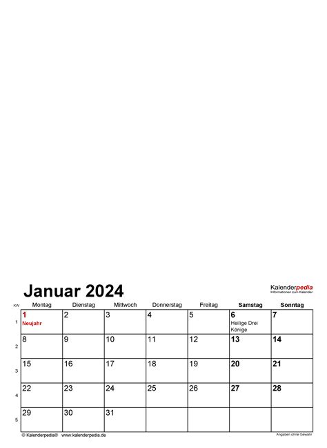 kalender zum gestalten 2024