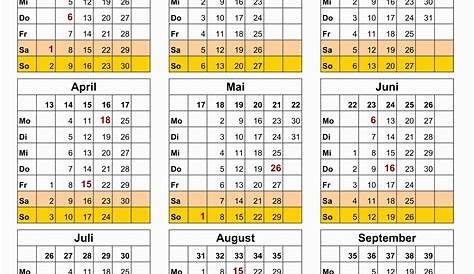 Kalender 2022 Mit Excelpdfword Vorlagen Feiertagen Ferien Kw | Images