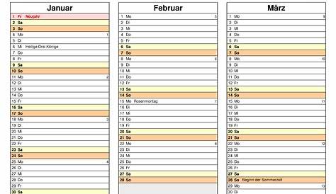 Dauerkalender / Immerwährender Kalender Für Pdf Zum Ausdrucken über