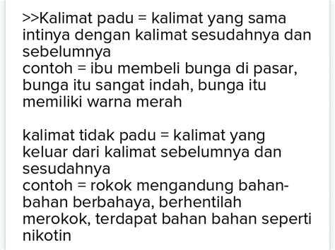 Kalimat Padu dan Tidak Padu di Bahasa Indonesia