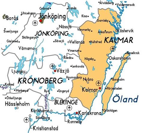 Karta över Kalmar Län Karta