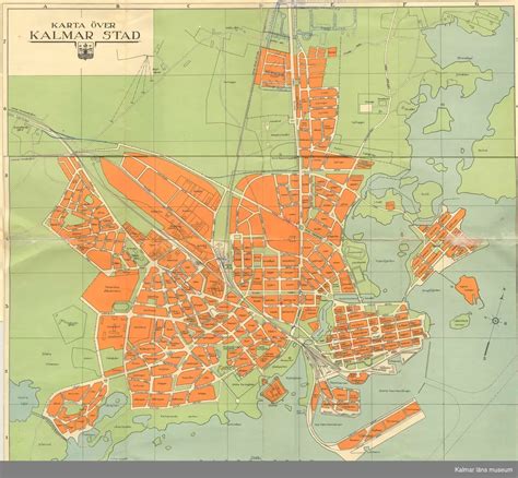 Kalmar Karta över Staden Sverige Stadskarta Geografi Plats