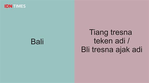 kamu dalam bahasa bali