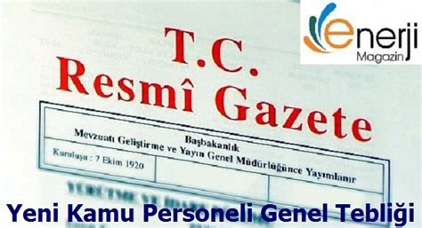 kamu personeli genel tebliği