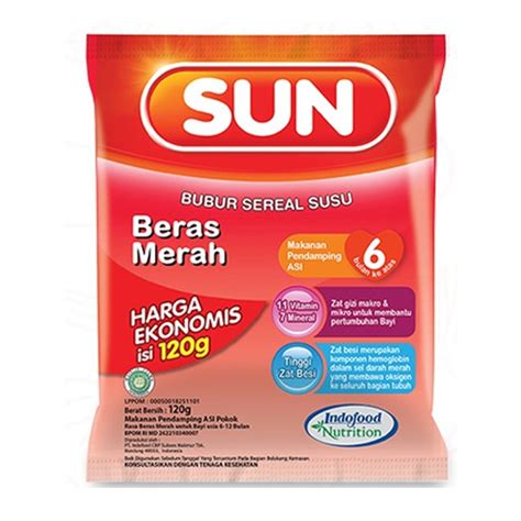 Gambar Kandungan Nutrisi Sun Beras Merah