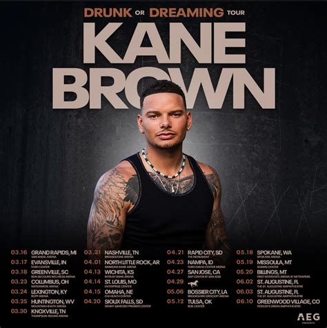 kane brown tour 2023