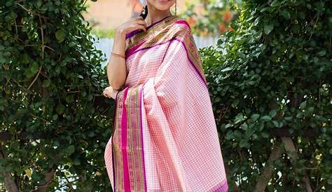 Kanjeevaram Multicolor Checked Silk Saree MultiColour With Zari Work