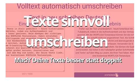 Der beste deutsche online Text Umschreiber - powered by KI