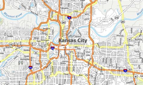Kansas City Missouri Map Usa