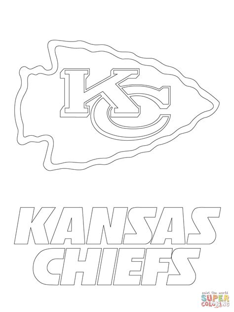 kansas chiefs logo coloring picture