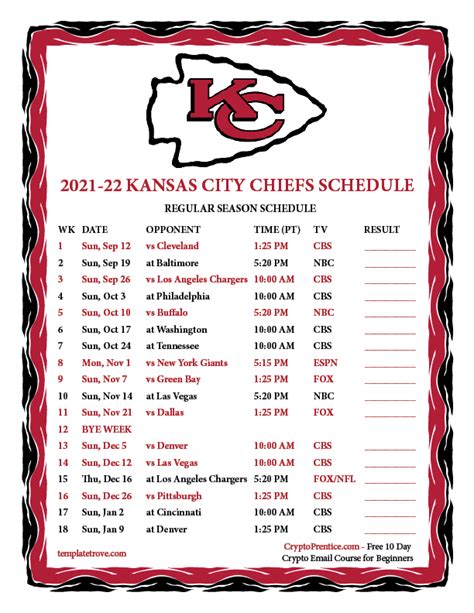 kansas city chiefs game schedule 2021