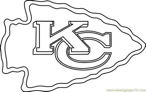 kansas city chiefs logo coloring page