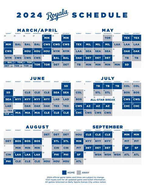 kansas city royals 2024 schedule