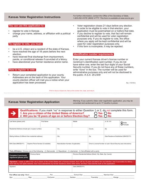 kansas online voter registration application