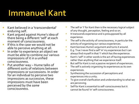 kant concept of the self