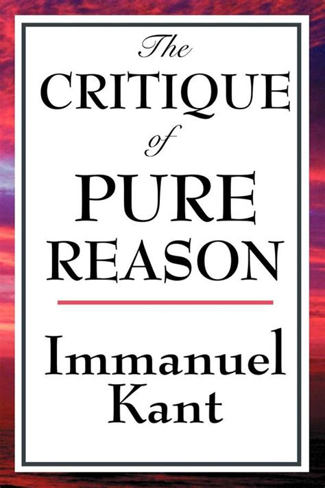 kant critique of pure reason text