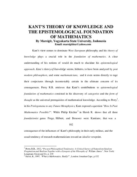 kant philosophy of mathematics