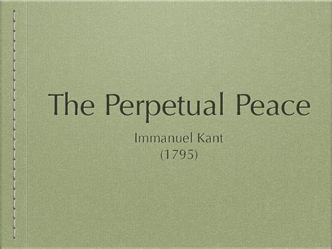 kant toward perpetual peace summary