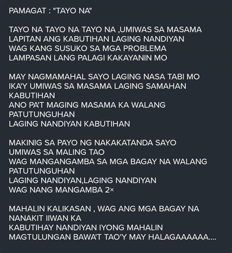 kanta para sa kabataan